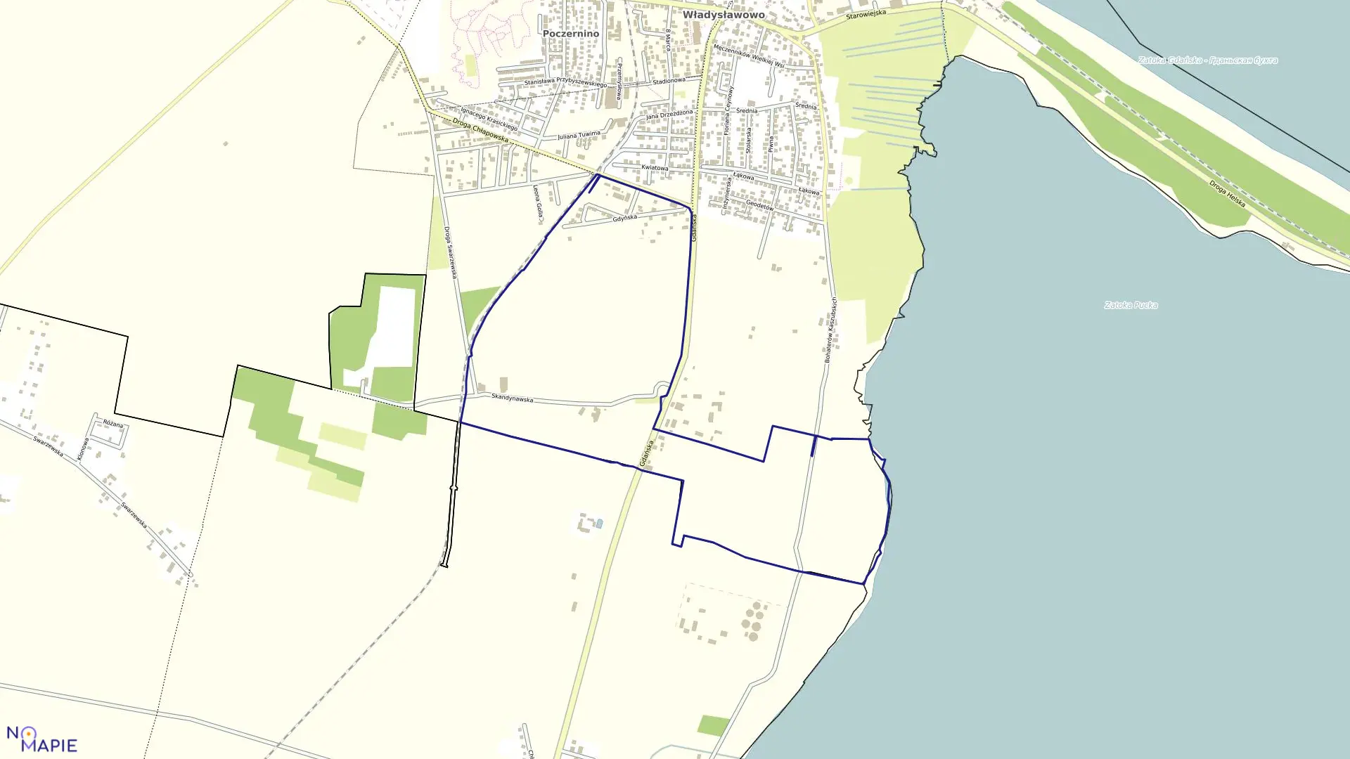 Mapa obrębu Władysławowo 07 w gminie Władysławowo